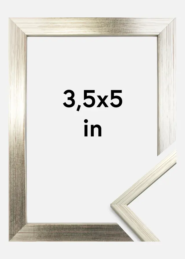 Okvir Edsbyn Akrilno staklo Srebro 3,5x5 inches (8,89x12,7 cm)