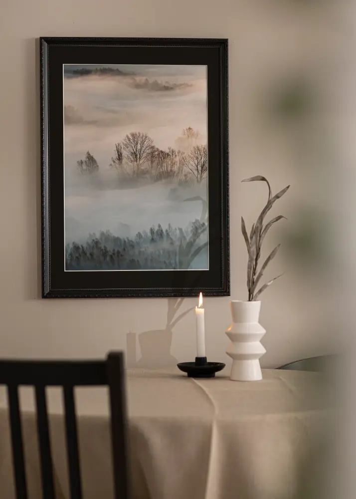 Okvir Abisko Crno 30x40 cm - Paspartu Crno 21x29,7 cm (A4)