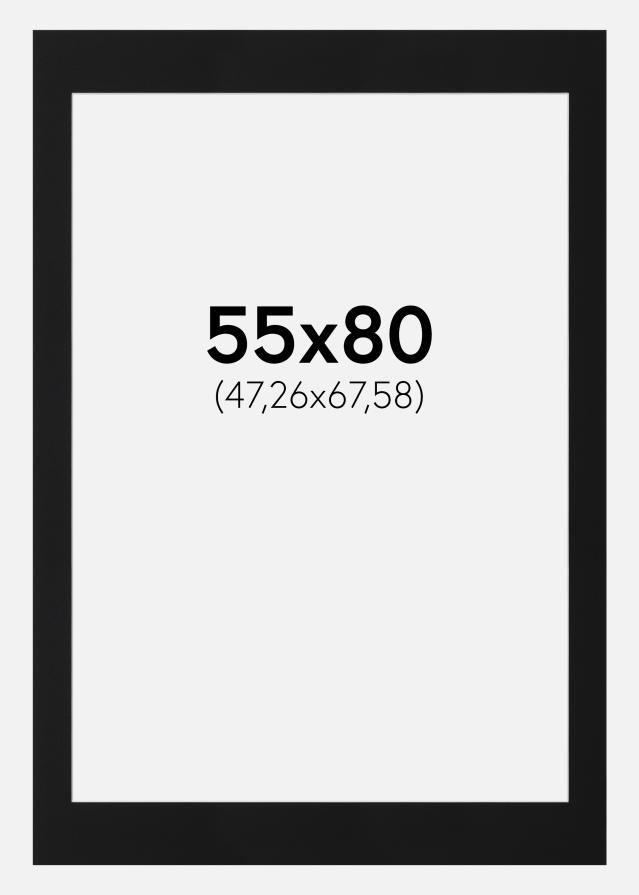 Paspartu Crni Standard (Bijela Jezgra) 55x80 cm (47,26x67,58)