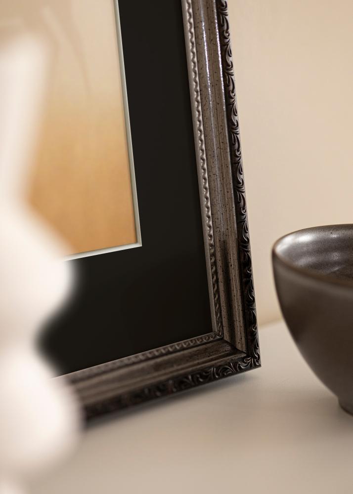 Okvir Abisko Srebro 28x35 cm - Paspartu Crno 8x10 inches