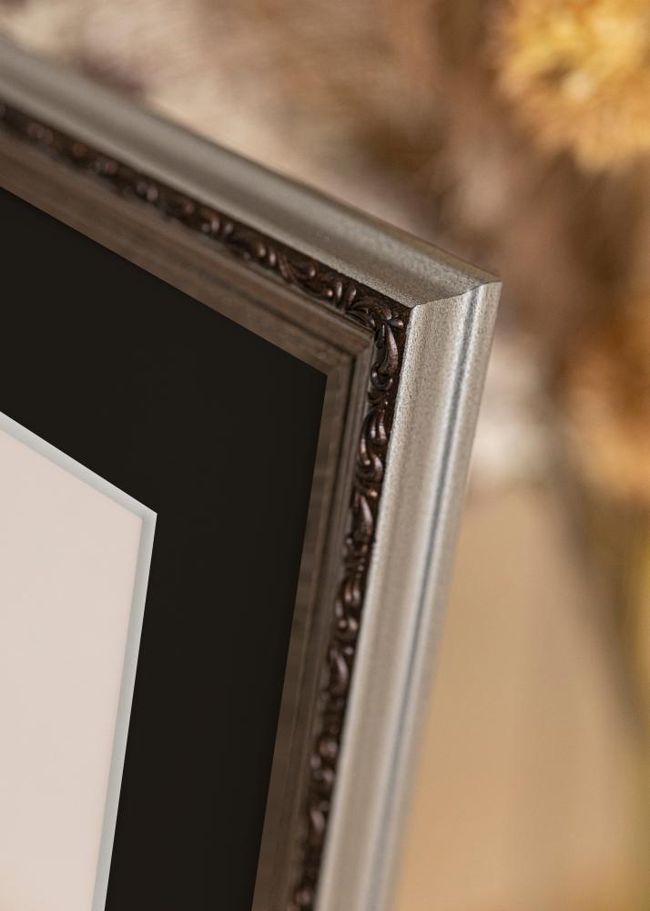 Okvir Abisko Srebro 28x35 cm - Paspartu Crno 8x10 inches