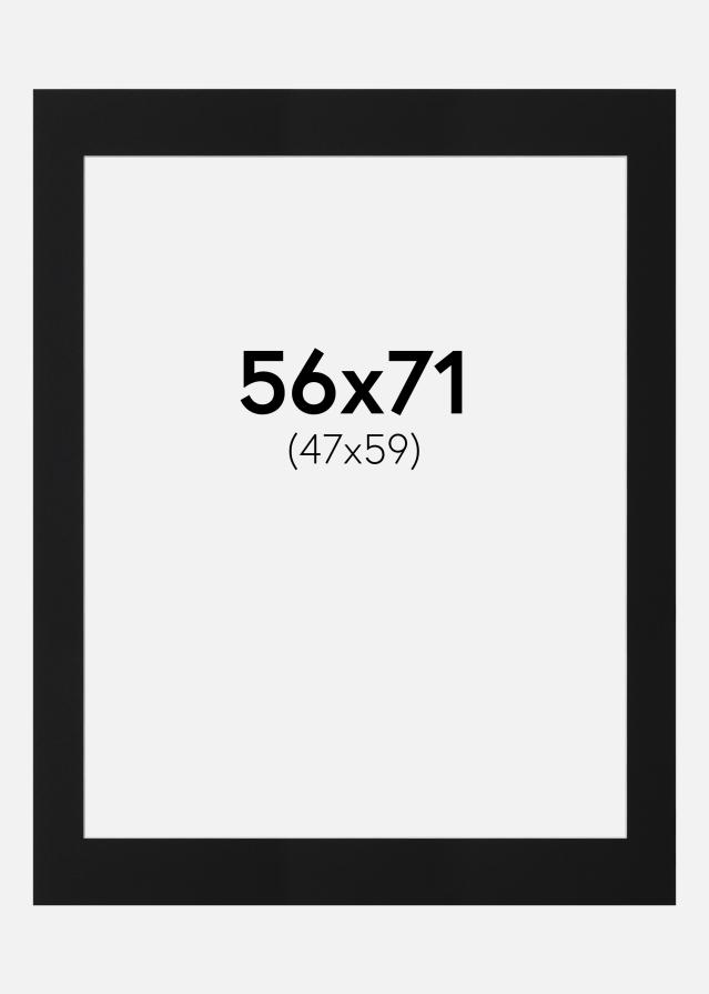 Paspartu Crni Standard (Bijela Jezgra) 56x71 cm (47x59)