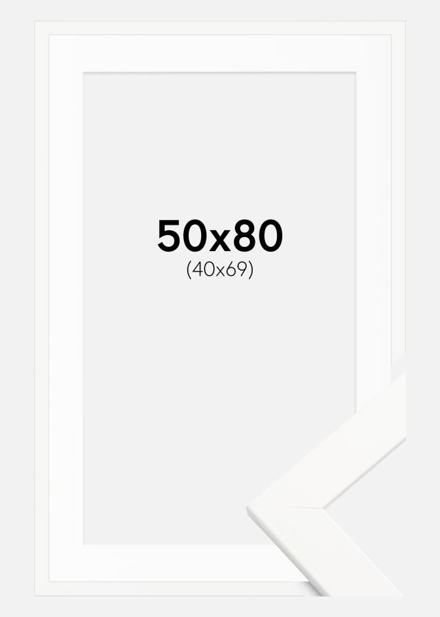 Okvir Trendline Bijelo 50x80 cm - Paspartu Bijelo 41x70 cm