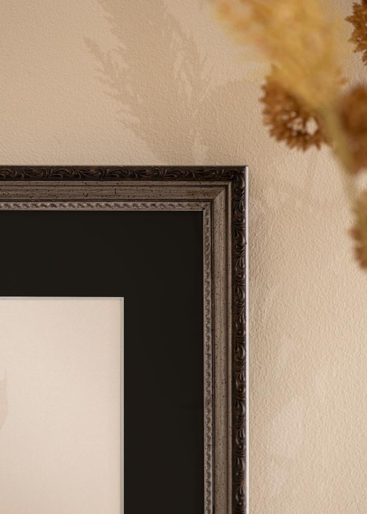 Okvir Abisko Srebro 28x35 cm - Paspartu Crno 8x10 inches