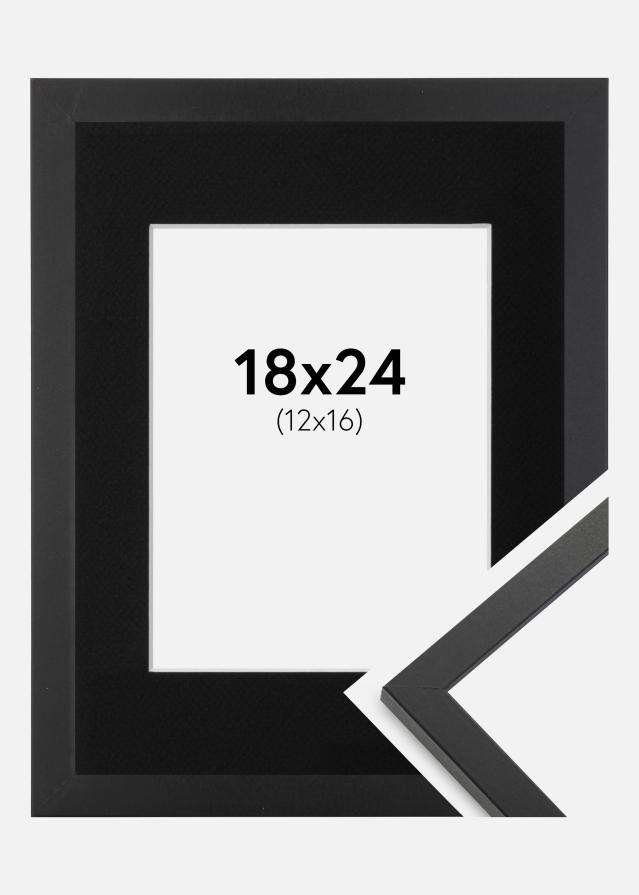 Okvir Trendy Crno 18x24 cm - Paspartu Crno 13x17 cm