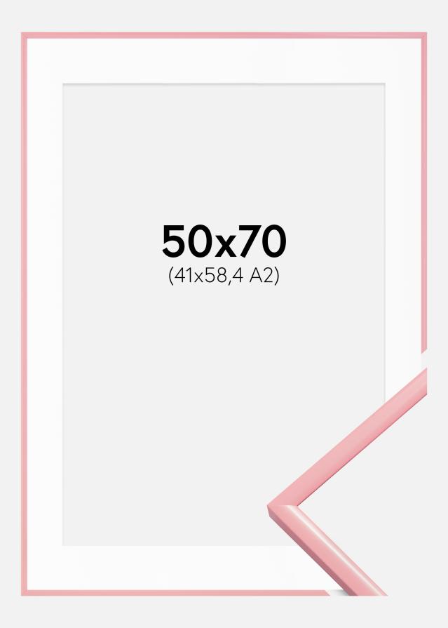 Okvir New Lifestyle Ružičasta 50x70 cm - Paspartu Bijelo 42x59,4 cm (A2)