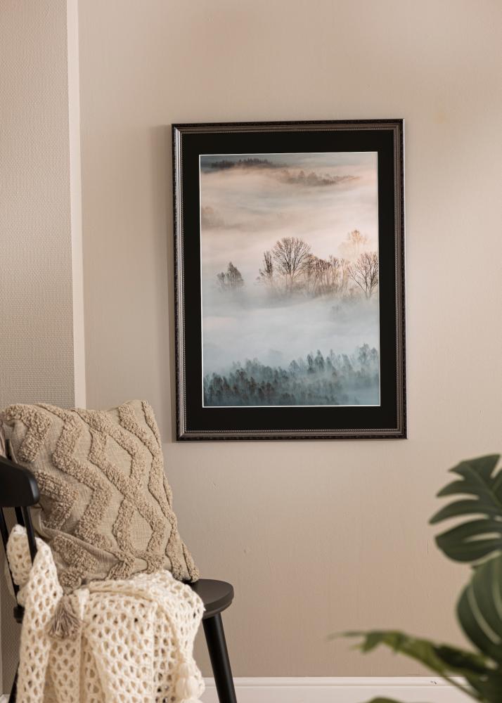 Okvir Abisko Srebro 28x35 cm - Paspartu Crno 8x10 inches