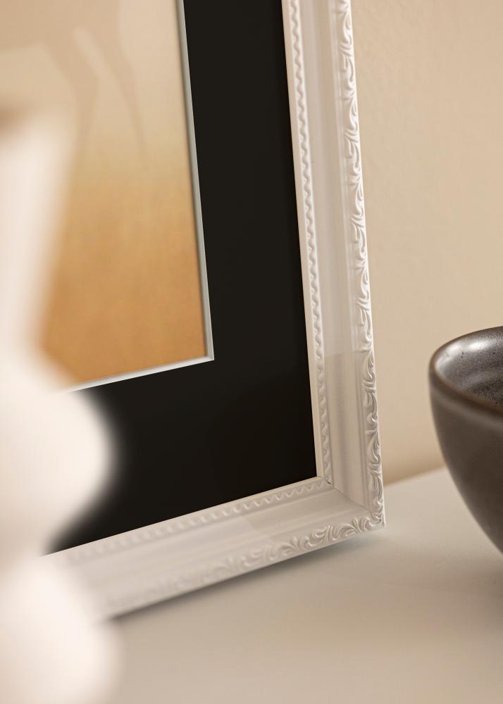 Okvir Abisko Bijelo 28x35 cm - Paspartu Crno 8x10 inches