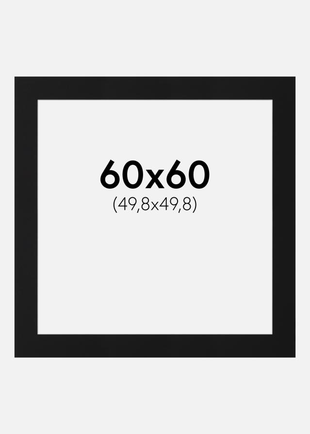 Paspartu Crni Standard (Bijela Jezgra) 60x60 cm (49,8x49,8)