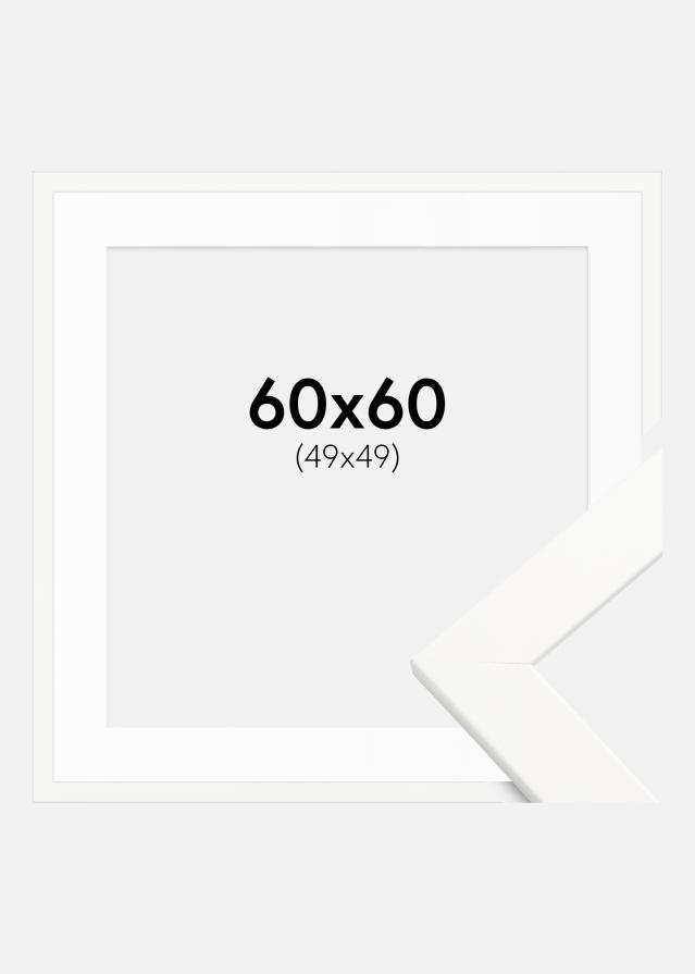 Okvir Trendline Bijelo 60x60 cm - Paspartu Bijelo 50x50 cm
