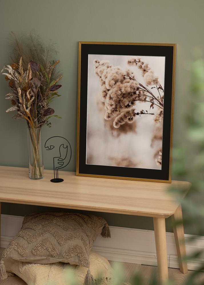 Okvir Edsbyn Zlato 28x35 cm - Paspartu Crno 8x10 inches