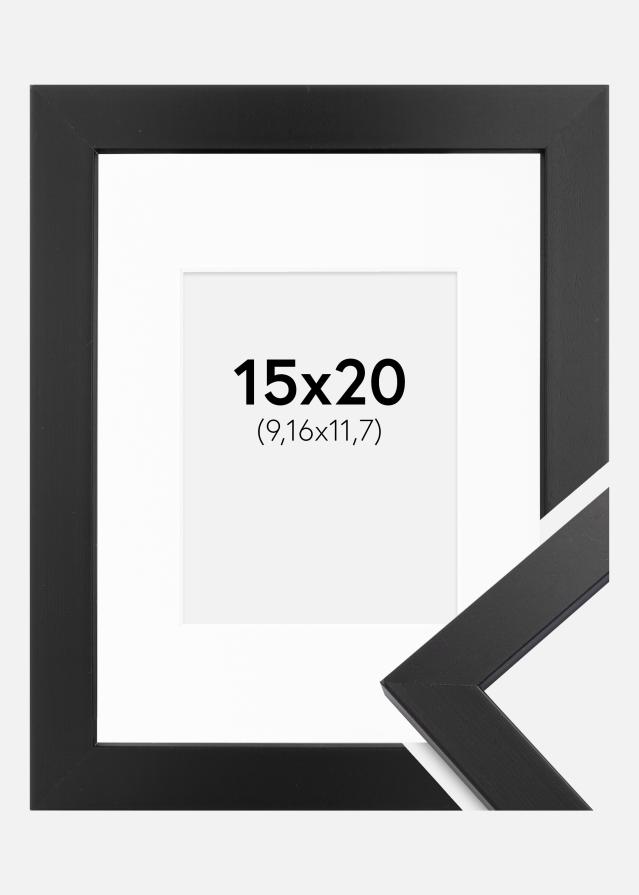 Okvir Black Wood 15x20 cm - Paspartu Bijelo 4x5 inches