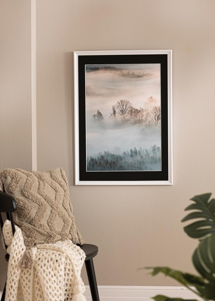 Okvir Abisko Bijelo 28x35 cm - Paspartu Crno 8x10 inches