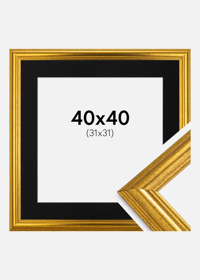 Okvir Västkusten Zlato 40x40 cm - Paspartu Crno 32x32 cm