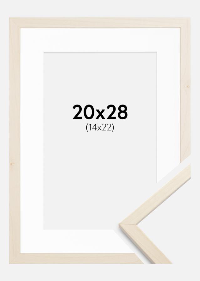 Okvir Edsbyn Javor 20x28 cm - Paspartu Bijelo 15x23 cm