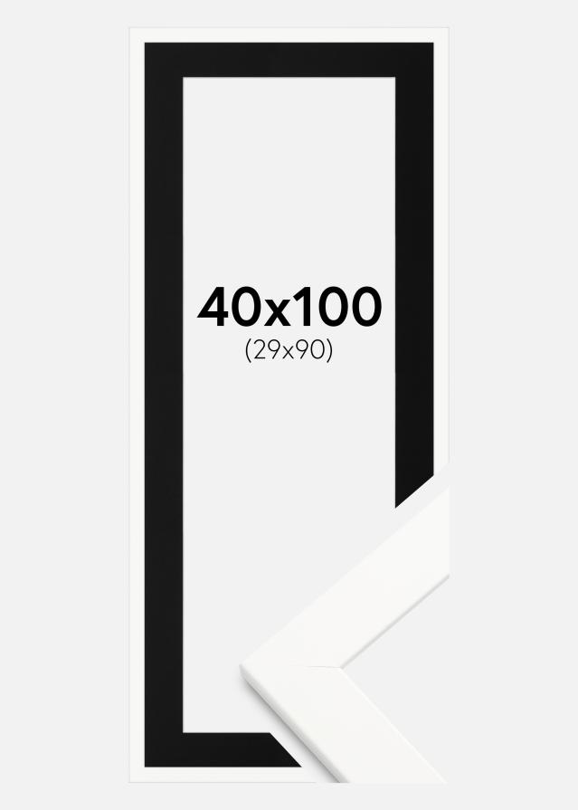 Okvir Trendline Bijelo 40x100 cm - Paspartu Crno 30x91 cm