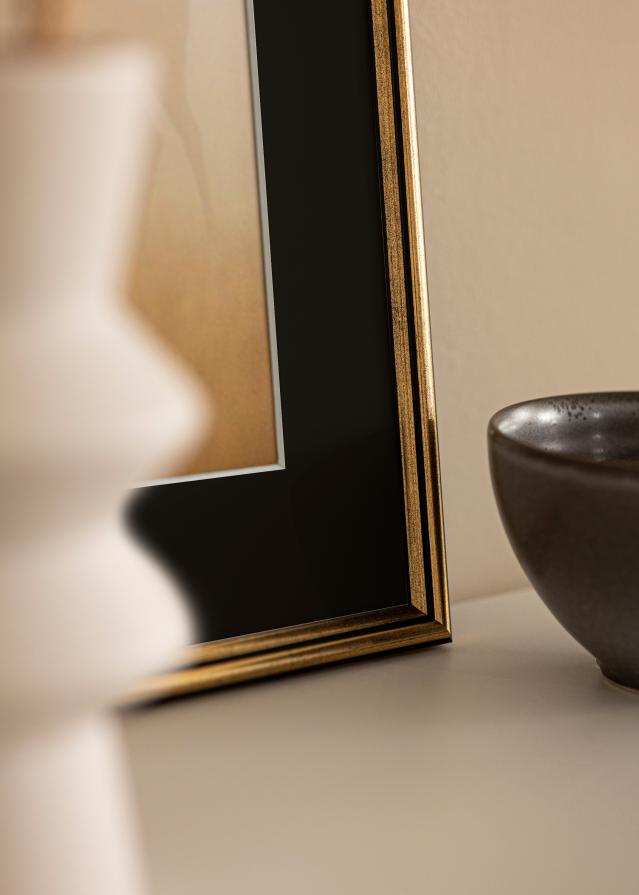 Okvir Horndal Zlato 45x60 cm - Paspartu Crno 30x45 cm