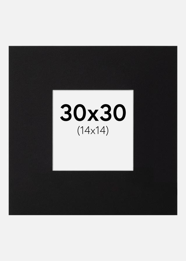 Paspartu XL Crno Bijeli unutarnji rub 30x30 cm (14x14)