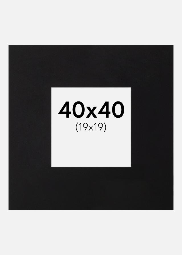 Paspartu XL Crno Bijeli unutarnji rub 40x40 cm (19x19)