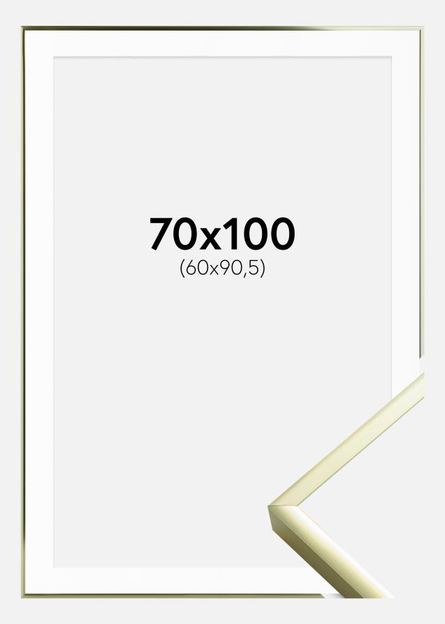 Okvir Plakat Frame Aluminum Gold 70x100 cm - Paspartu Bijelo 61x91,5 cm