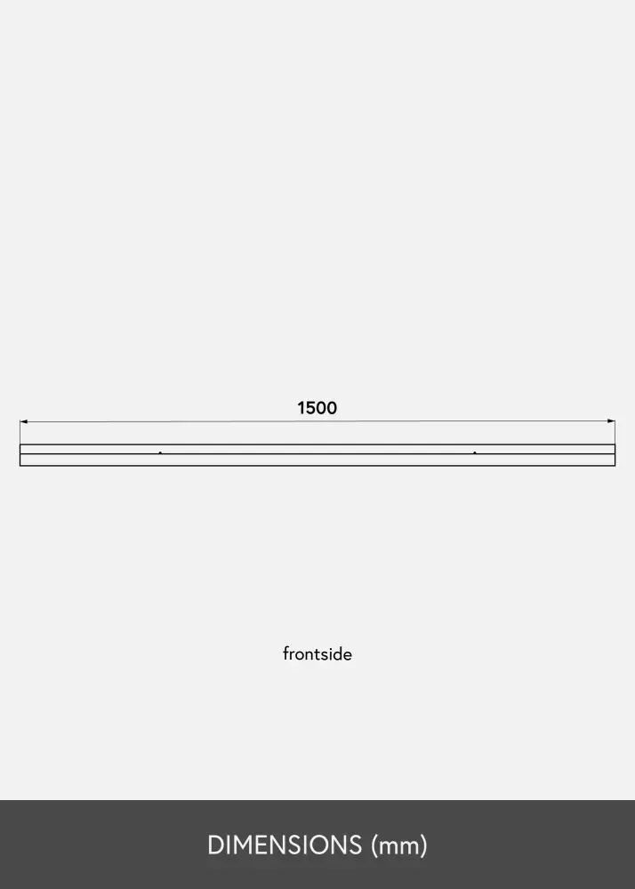 Polica za slike Crno 150 cm