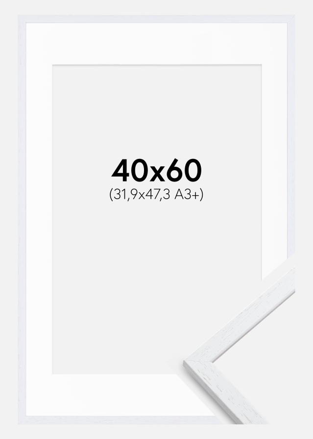 Okvir Edsbyn Warm White 40x60 cm - Paspartu Bijelo 32,9x48,3 cm (A3+)