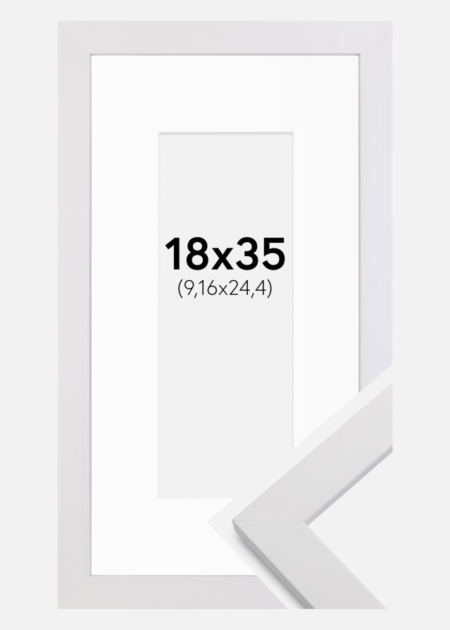 Okvir White Wood 18x35 cm - Paspartu Bijelo 4x10 inches