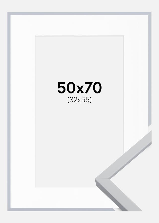 Okvir Oslo Bijelo 50x70 cm - Paspartu Bijelo 33x56 cm