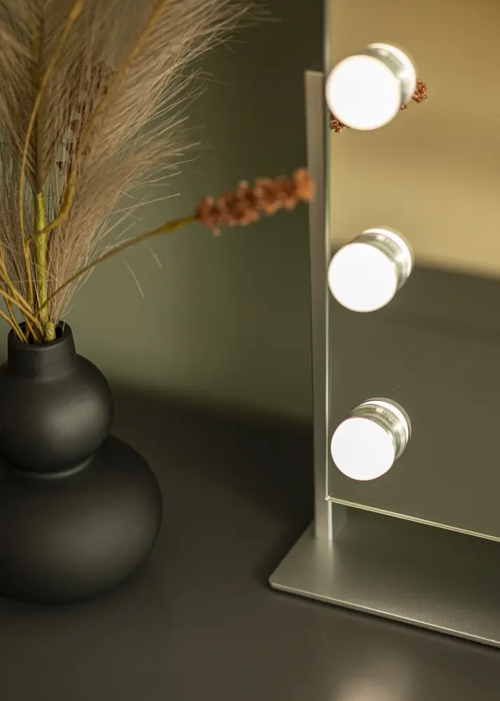 KAILA Kozmetičko ogledalo Soft Corner LED Srebro 65x50 cm