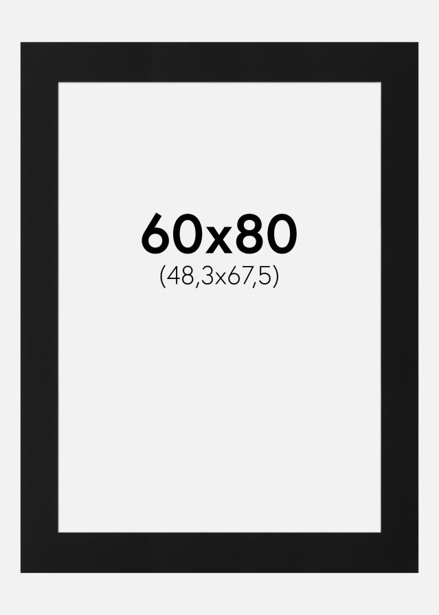 Paspartu Crni Standard (Bijela Jezgra) 60x80 cm (48,3x67,5)