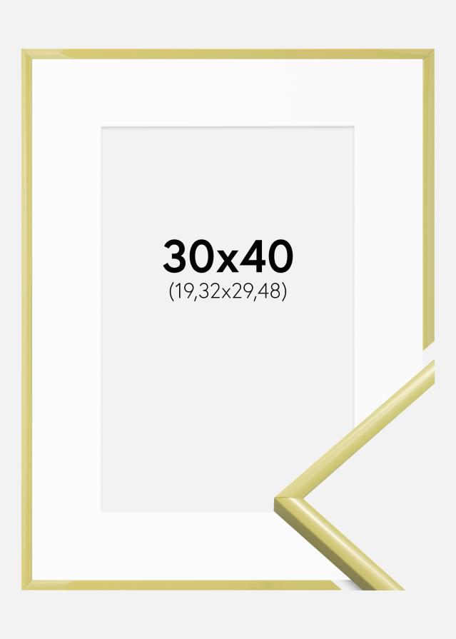 Okvir New Lifestyle Svijetlo žuta 30x40 cm - Paspartu Bijelo 8x12 inches