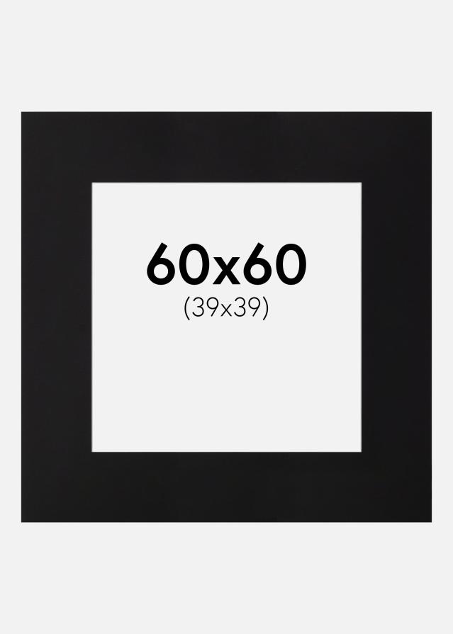 Paspartu XL Crno Bijeli unutarnji rub 60x60 cm (39x39)