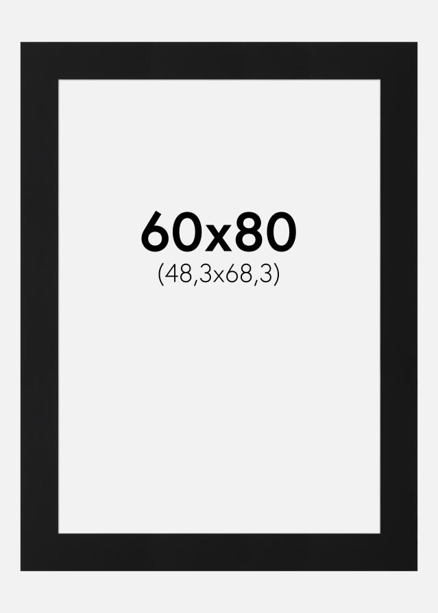 Paspartu Crni Standard (Bijela Jezgra) 60x80 cm (48,3x68,3)