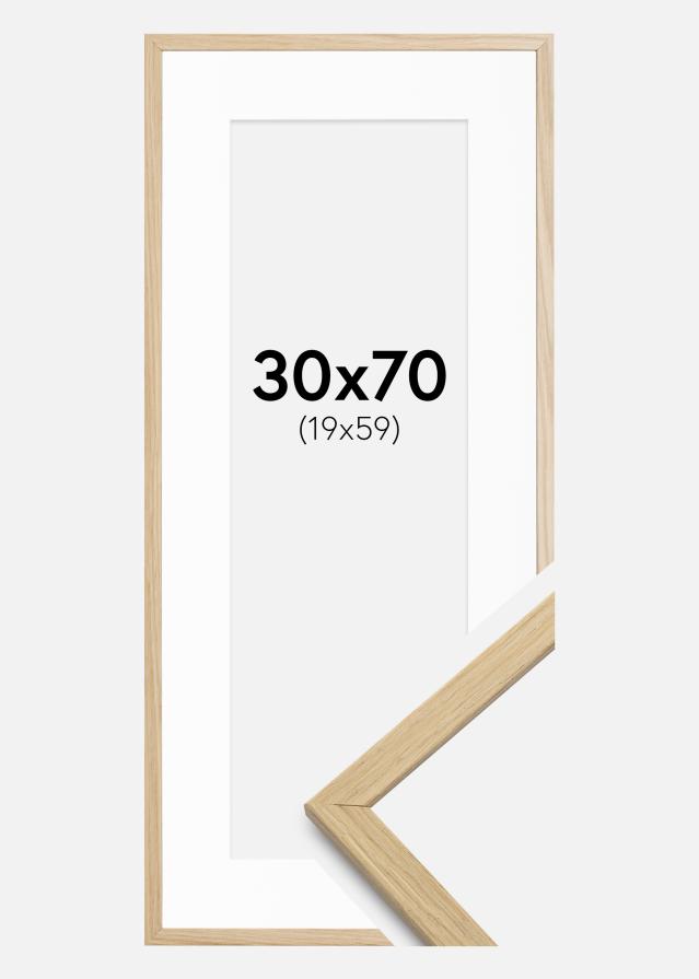 Okvir Edsbyn Hrast 30x70 cm - Paspartu Bijelo 20x60 cm