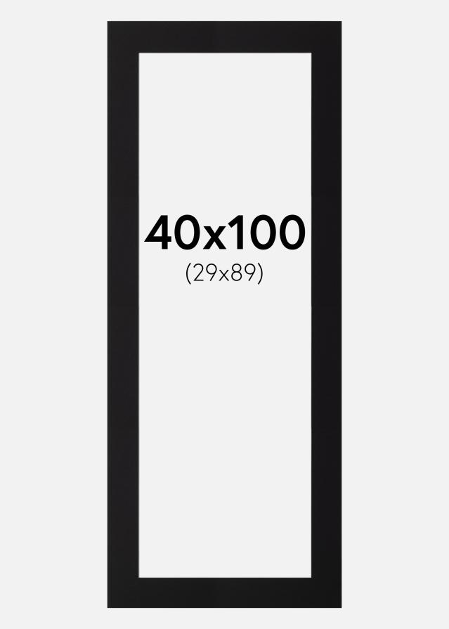 Paspartu Crno Standardni Bijeli unutarnji rub 40x100 cm (29x89)