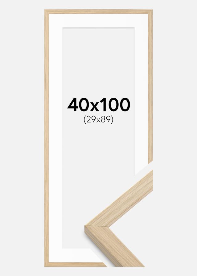 Okvir Grimsåker Hrast 40x100 cm - Paspartu Bijelo 30x90 cm