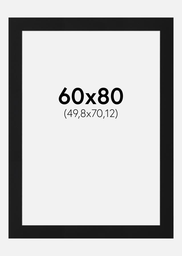 Paspartu Crni Standard (Bijela Jezgra) 60x80 cm (49,8x70,12)