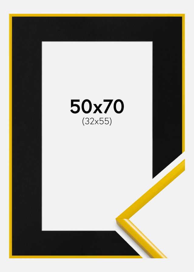 Okvir New Lifestyle Žuta 50x70 cm - Paspartu Crno 33x56 cm