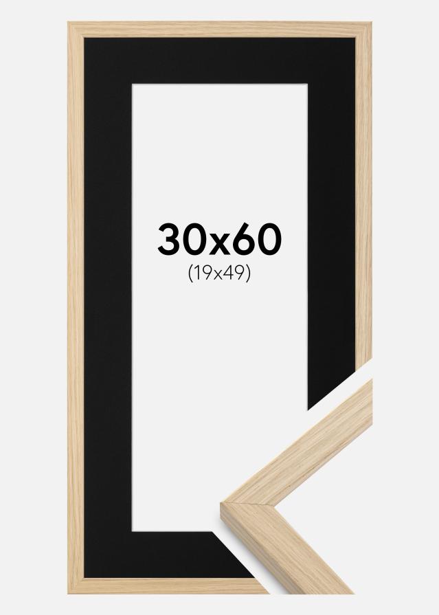 Okvir Grimsåker Hrast 30x60 cm - Paspartu Crno 20x50 cm