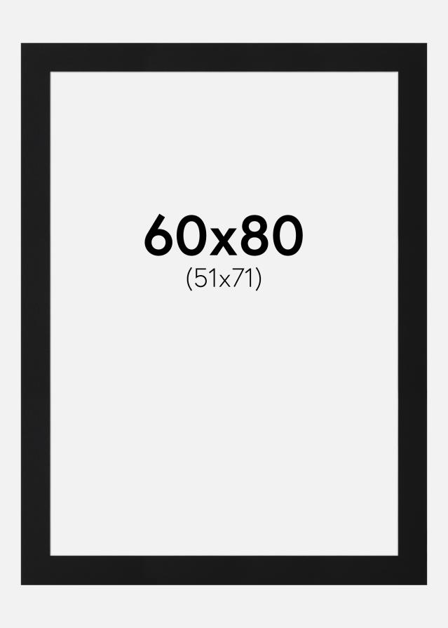 Paspartu Crni Standard (Bijela Jezgra) 60x80 cm (51x71)