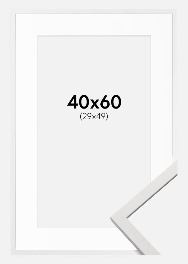 Okvir Edsbyn Bijelo 40x60 cm - Paspartu Bijelo 30x50 cm