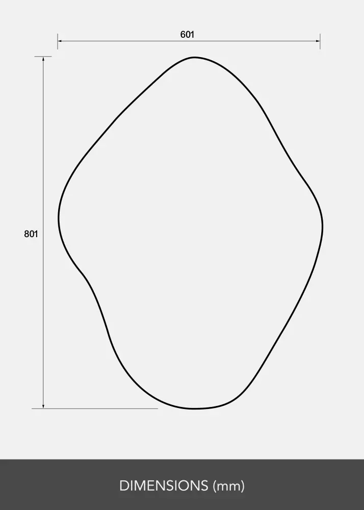 Ogledalo Biface 60x80 cm