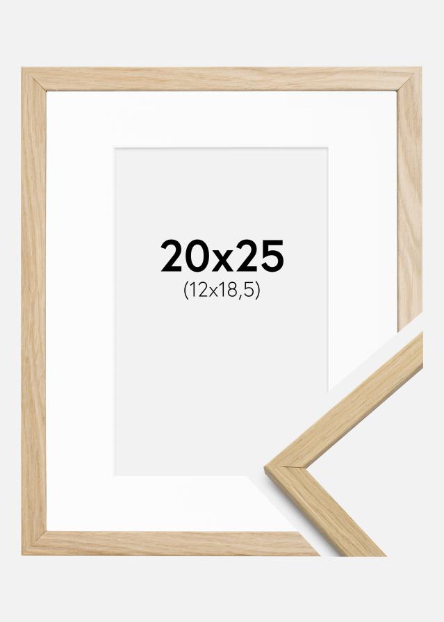 Okvir Edsbyn Hrast 20x25 cm - Paspartu Bijelo 13x19,5 cm