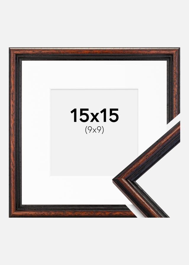 Okvir Horndal Orah 15x15 cm - Paspartu Bijelo 10x10 cm