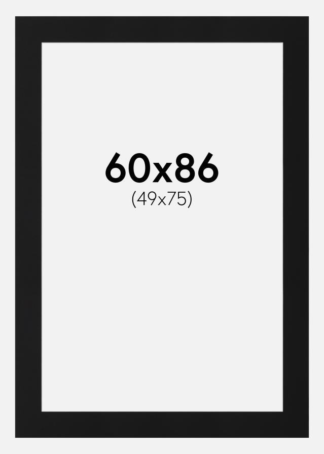 Paspartu Crni Standard (Bijela Jezgra) 60x86 cm (49x75)