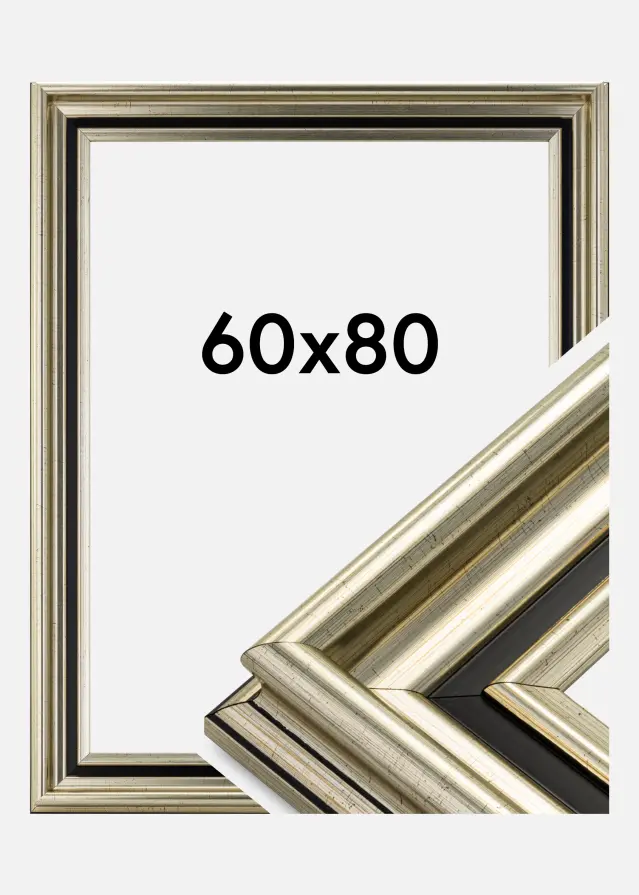 Okvir Gysinge Premium Srebro 60x80 cm
