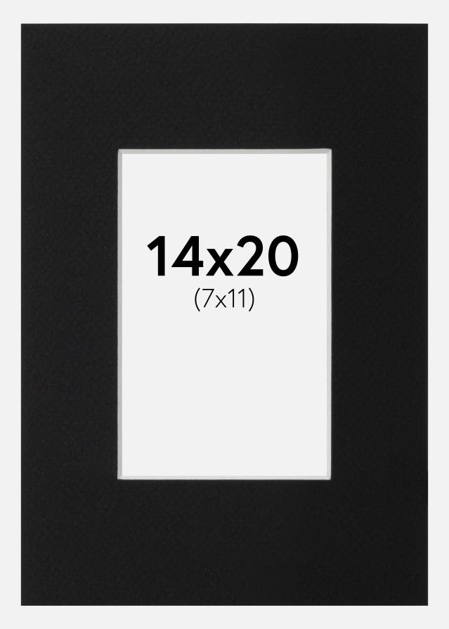 Paspartu Crni Standard (Bijela Jezgra) 14x20 cm (7x11)