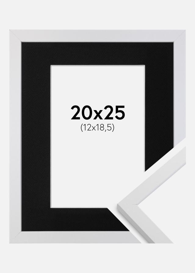 Okvir Trendy Bijelo 20x25 cm - Paspartu Crno 13x19,5 cm