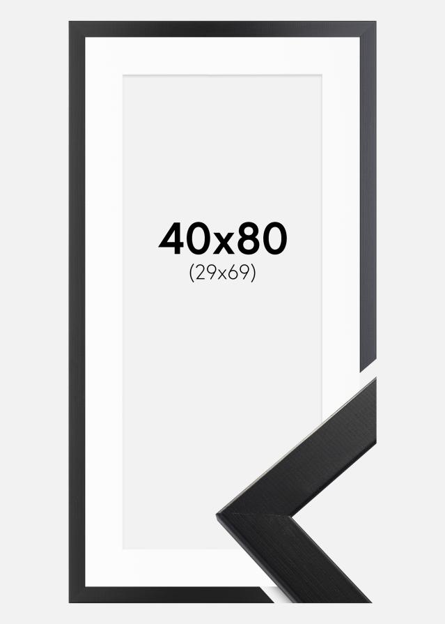 Okvir Trendline Crno 40x80 cm - Paspartu Bijelo 30x70 cm