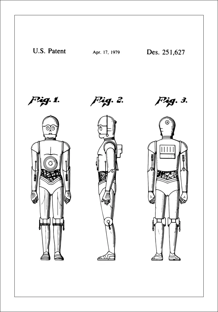 Patentni crtež - Star Wars - C-3PO Plakat